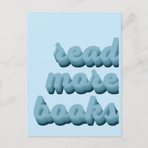 Read More Books in Blue Art Print Postcard
