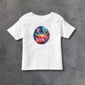 Read More Books Please! Colourful Toddler T-Shirt