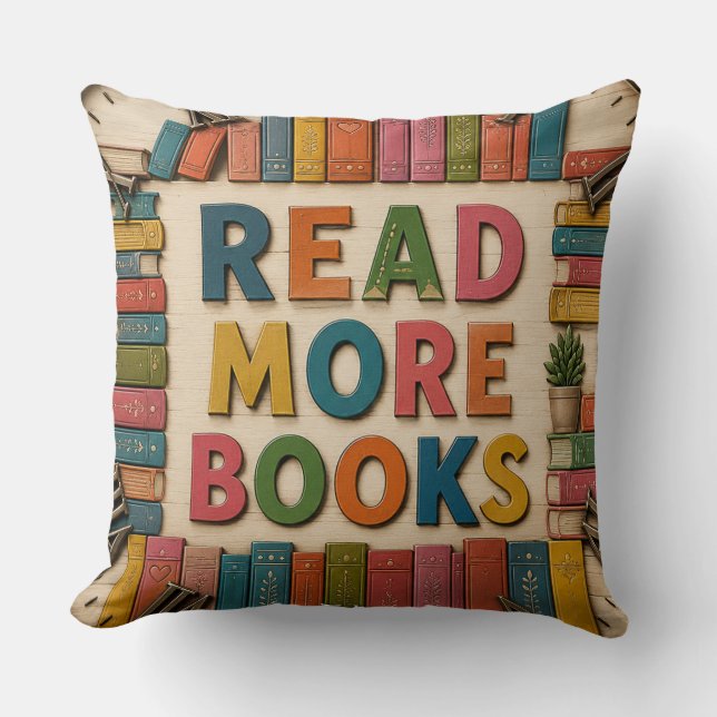 Read More Books Reading Classroom  Cushion (Front)