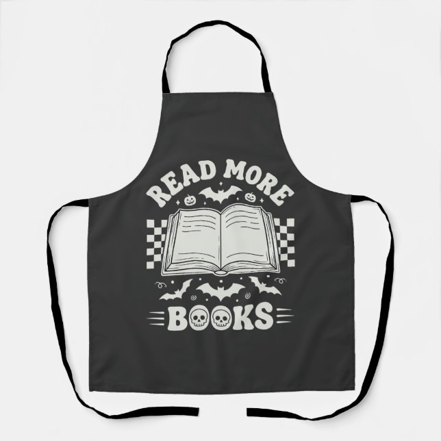Read More Books Retro Halloween Book Lover Apron (Front)