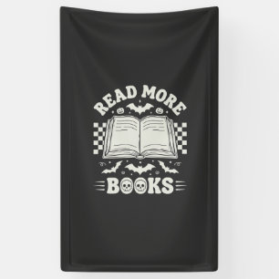 Read More Books Retro Halloween Book Lover Banner