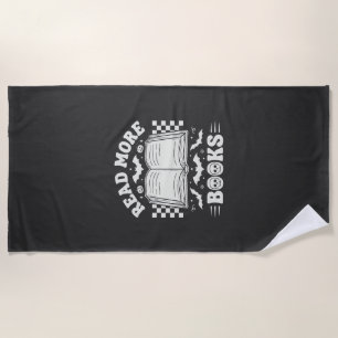Read More Books Retro Halloween Book Lover Beach Towel
