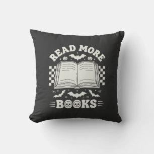 Read More Books Retro Halloween Book Lover Cushion