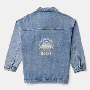 Read More Books Retro Halloween Book Lover Denim Jacket