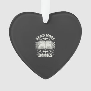 Read More Books Retro Halloween Book Lover Ornament