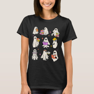 Read More Books Soky Teacher Halloween Ghost Readi T-Shirt