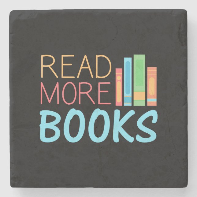 Read More Books Stone Coaster (Front)