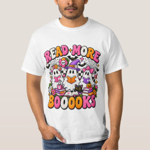 Read More Booooks Cute Halloween Ghost Book Lover T-Shirt