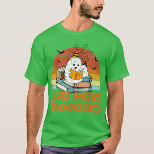 Read More Booooks Ghost Funny Halloween Boo Readin T-Shirt