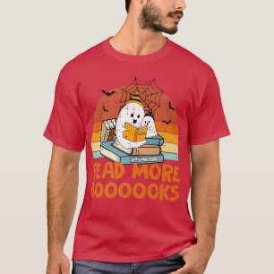 Read More Booooks Ghost Funny Halloween Boo Readin T-Shirt