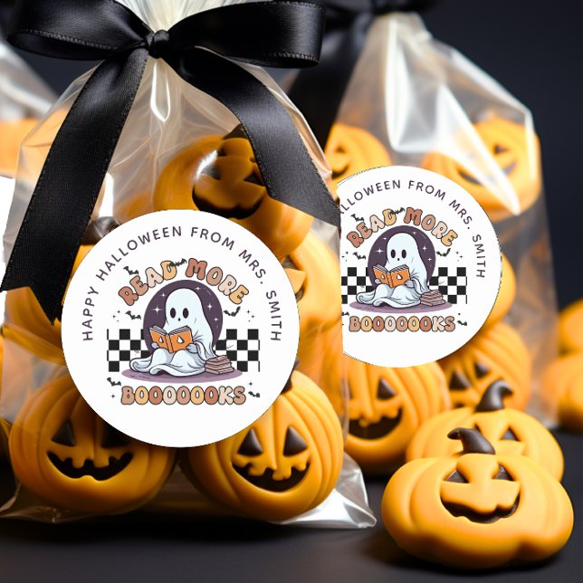 Read more booooks Halloween Treat Bag Sticker (Creator Uploaded)
