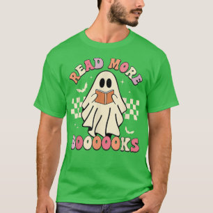 Read More Boooooks Cute Ghost Halloween  T-Shirt