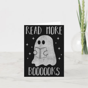 Read More Boooooks Funny Cute Halloween Ghost Read Card