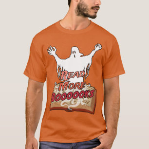 Read More Boooooks Ghost Book Halloween T-Shirt