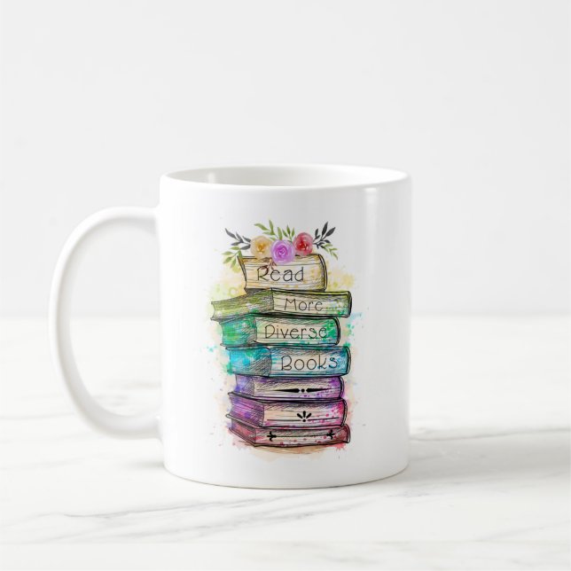 Read More Diverse Books mug  (Left)