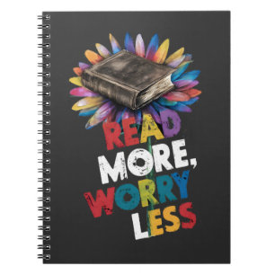 Read More, Less Worry Funny Sayings Book Reading