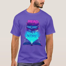Read More Live More – Neon Book Stack & Glowing
