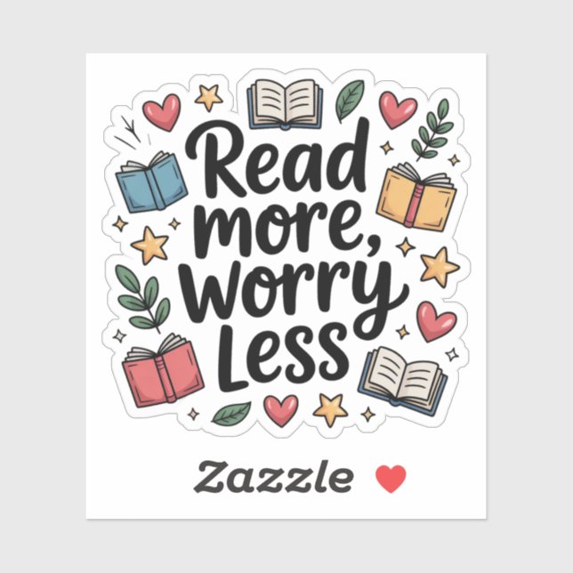 Read More Worry Less Doodle Book Lover (Sheet)