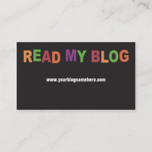 Read My Blog Business Card