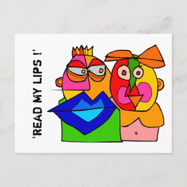 'read my lips !' postcard (Front)