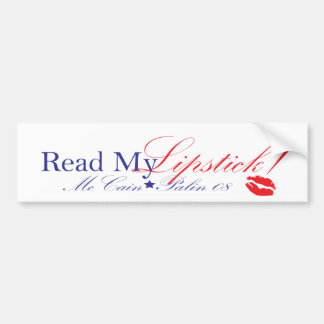 read my lipstick bumper sticker