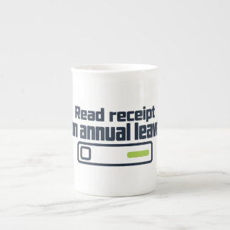 Read receipt on annual leave - Funny messaging Bone China Mug