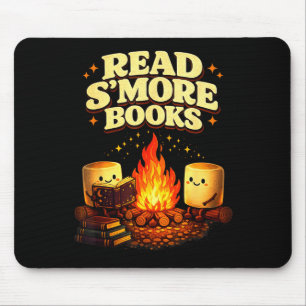Read s'more books campfire reading funny book mouse pad