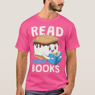 Read S'More Books Camping Bookworm Boy Cute Librar T-Shirt