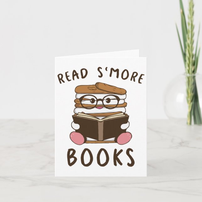 Read Smore' Books Camping Reading Books Lover Camp Card (Front)