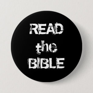 Read The Bible Black and White 7.5 Cm Round Badge