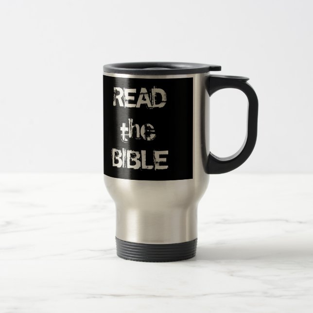 Read The Bible Black Travel Mug (Right)