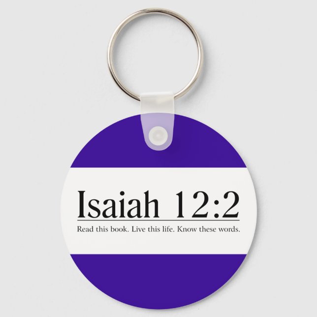 Read the Bible Isaiah 12:2 Key Ring (Front)
