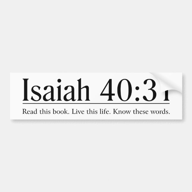 Read the Bible Isaiah 40:31 Bumper Sticker (Front)