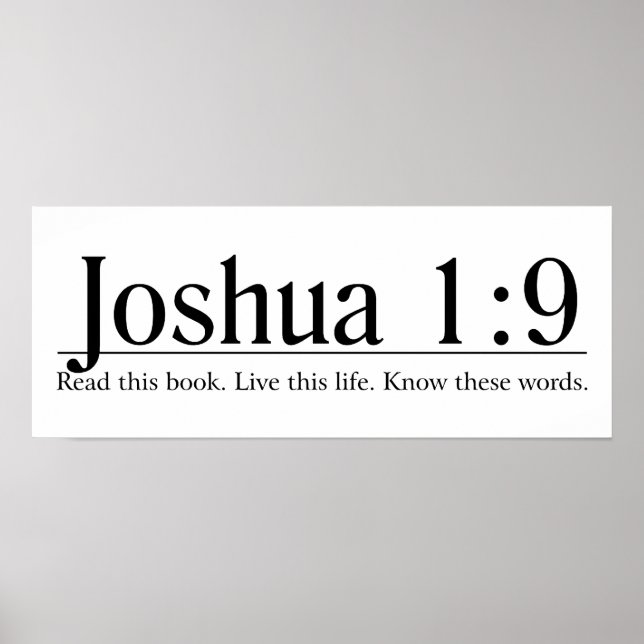 Read the Bible Joshua 1:9 Poster (Front)