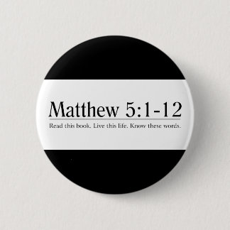 Read the Bible Matthew 5:1-12 6 Cm Round Badge
