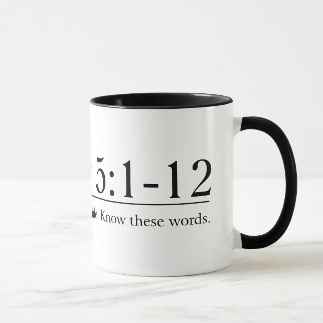 Read the Bible Matthew 5:1-12 Mug (Right)