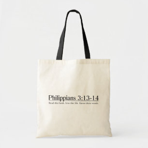 Read the Bible Philippians 3:13-14 Tote Bag