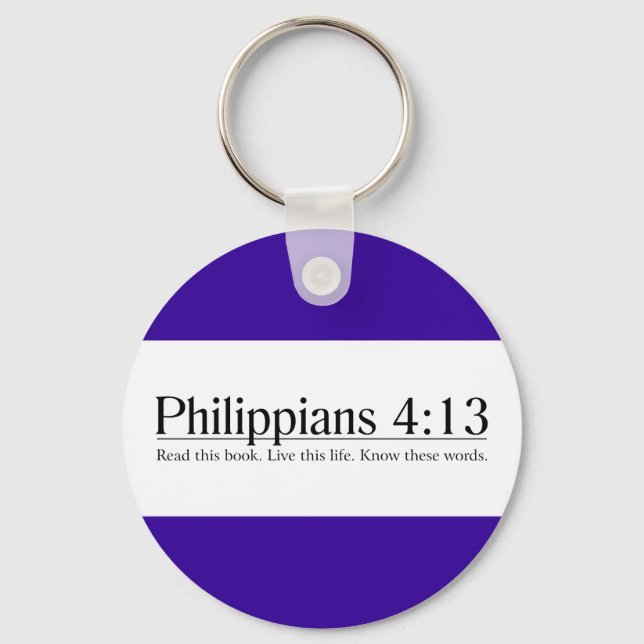 Read the Bible Philippians 4:13 Key Ring (Front)