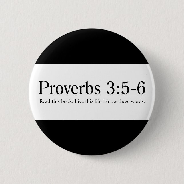 Read the Bible Proverbs 3:5-6 6 Cm Round Badge (Front)
