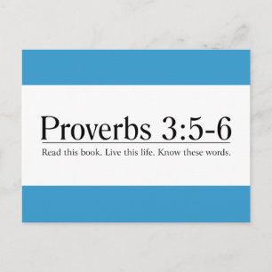 Read the Bible Proverbs 3:5-6 Postcard
