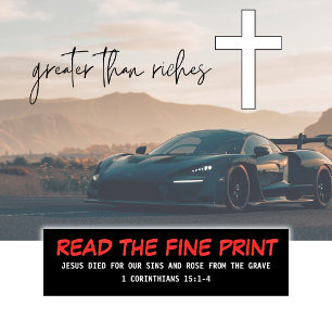 Read The Fine Print Bible Verse Christian Bumper Sticker