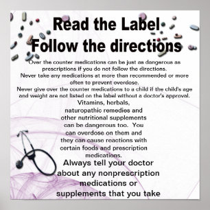 Read the Label, follow the directions Poster