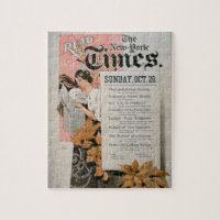 'Read The New York Times' (colour litho)