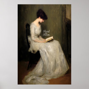 Read The Room Wall Art Print Vintage Woman Reading