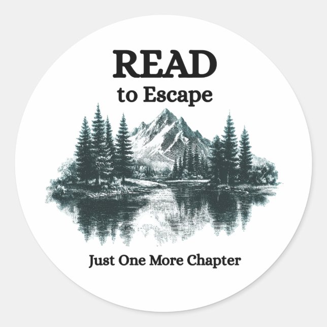 Read to Escape - Just One More Chapter Sticker (Front)