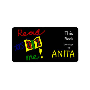 Read to Me - Personalised Rectangular Bookplate Label