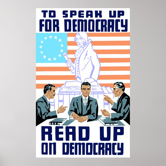 Read Up On Democracy Poster (Front)