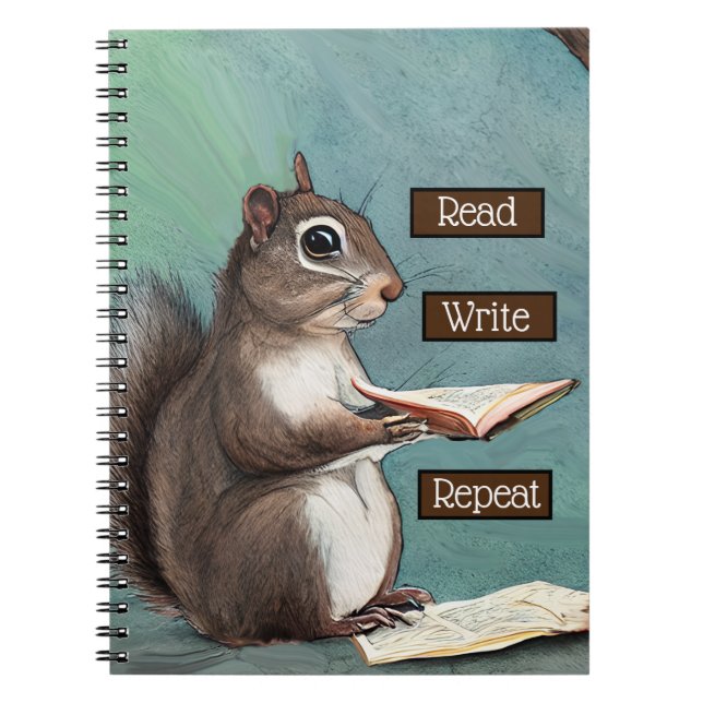 Read, Write, Repeat Squirrel Reading a Book (Front)