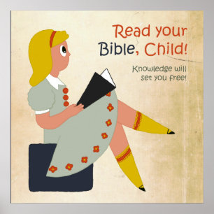 Read Your Bible, Child Poster