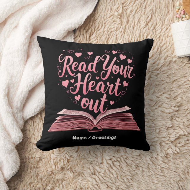 Read Your Heart Out A Book Lover's Haven  Cushion (Blanket)